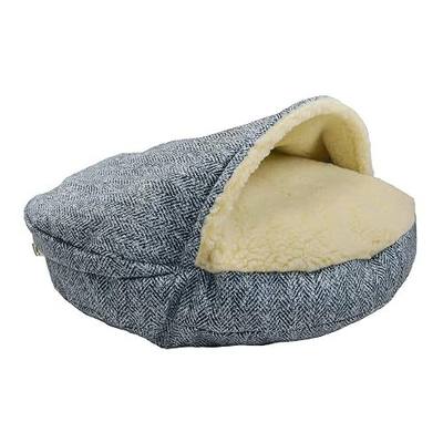 Snoozer Orthopedic Cozy Cave Dog Bed, Orthopedic Foam, Palmer Indigo (XL) | For medium-large sized pets, Removable washable cover, Calming covered dog bed, Great for older dogs & pets with joint issues