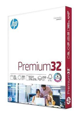 HP Printer Paper |8.5x11 Paper | Premium 32 lb | 1 Ream - 250 Sheets | 100 Bright | Made in USA – FSC Certified | 113500R