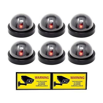 Mandala Crafts Fake CCTV Dummy Security Cameras with LED Light, 6 Pack | Wireless, Easy to Install, with Mounting Kit, Simulated Surveillance, for Indoor, Outdoor, Trees, Weather Resistant