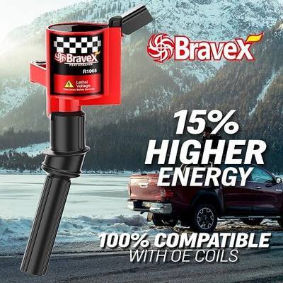 Bravex Super High Energy Ignition Coils for Ford F-150 F-250 F-350 4.6L 5.4L V8 DG508 DG457 DG472 DG491 Crown Victoria Expedition Mustang Lincoln Mercury Set of 8 (15% More Energy)