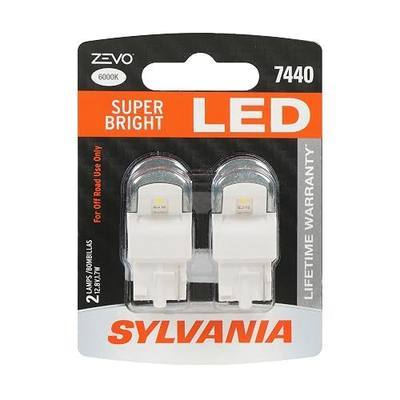 SYLVANIA - 7440 T20 ZEVO LED White Bulb - Bright LED Bulb, Ideal for Daytime Running Lights (DRL) and Back-Up/Reverse Lights (Contains 2 Bulbs)