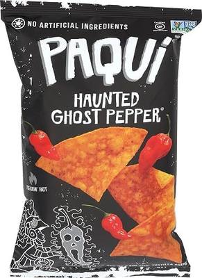 Paqui Tortilla Chips, Gluten Free Snacks, Haunted Ghost Pepper, 5.5oz (Single bag)