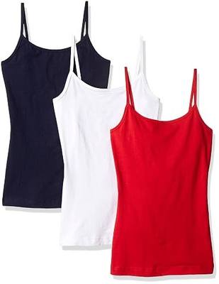 French Toast Junior's Basic 3 Pack Cami in White/Black/Rose Violet