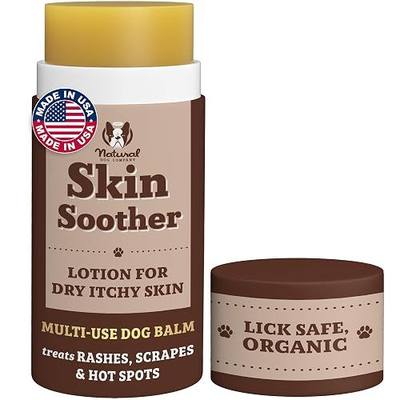 Natural Dog Company Skin Soother Dog Skin Balm, 2 oz Stick | Moisturizing for Dry Itchy Skin, Hot Spot Treatment, Coconut Oil & Vitamin E, For Outdoor Play, Beach Days & Hot Weather