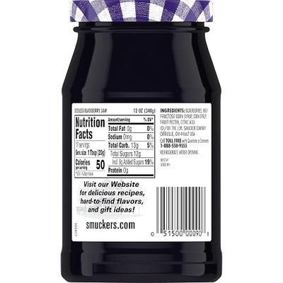 Smucker's Seedless Blackberry Jam, 12 Ounces