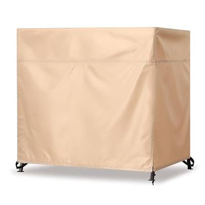 Outdoor 3 Triple Seater Hammock Patio Swing Chair Cover, Water-Resistant, All Weather Protection, Beige Color
