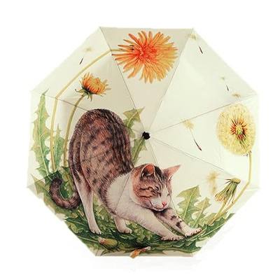 Travel Compact Art Umbrella Foldable Windproof UV Protection Sun Rain Umbrella for Women