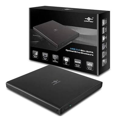 Vantec USB 3.0 Slim SATA Optical Drive Enclosure (NST-510S3-BK), 9.5 mm (Slim)