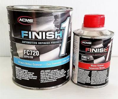 FC 720 Quart Kit W/FH 612 Hardener a Sherwin Williams Finish1 Urethane Clear Coat Restoration Auto Paint