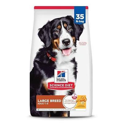 Hill's Science Diet Large Breed Dry Dog Food | #1 Veterinarian Recommended, Adult 1-5 Formula, Chicken & Barley, 35 lb. Bag