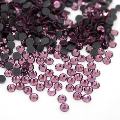 Zbella Crystal Hot Fix Rhinestones 10 Gross (1440 Stones/pkg) Hotfix Rhinestones (ss10, Lt Amethyst)