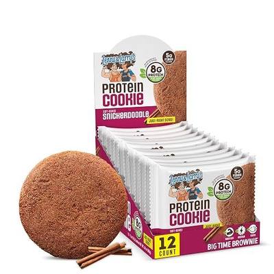 Lenny & Larry's Protein Cookie, Snickerdoodle – High Protein Snacks with 8g Plant Protein, 5g Fiber, Soft-Baked, Vegan, Non-GMO | 2oz, Pack of 12