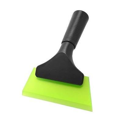 FOSHIO Small Squeegee with 5 Inch Green Rubber Blade Mini Wiper Window Tinting Tools for Mirror Glass Window Cleaner with Non-Slip Handle