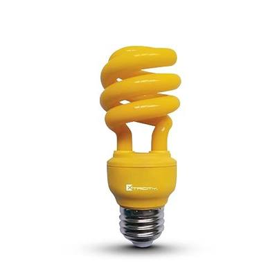 Xtricity 13-Watt CFL Light Bulbs Yellow T2 CFL Color Spiral Bug Light (60 Watt Incandescent Equivalent) E26 Medium Base - Energy Saver Yellow Light Bulb (Pack of 1)