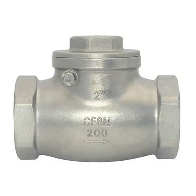 2" Stainless Steel SS316 Swing Check Valve,NPT Female x Female Thread,WOG 200 PSI PN16 CF8M