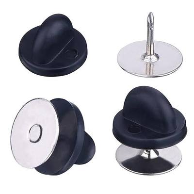 EBOOT 50 Pair Rubber Pin Backs Butterfly Clutch Tie Tacks | Secure Grip Clutch, Fits Standard Pin Posts, Craft Pins Holder, Backings Keeper, Bulk Pack for DIY Badge Making