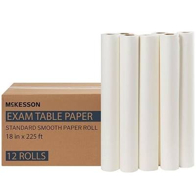 McKesson Medical Exam Table Paper Rolls, Spa, 18 in x 225 ft, 12 Rolls | Diaper Changing, Nursing, Chiropractor, Patternmaking, Tracing, Premium Smooth