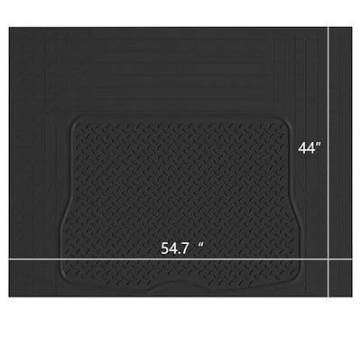 PIC AUTO Heavy Duty Cargo Liner, Trimmable All-Weather Rubber Trunk Mat for Cars, SUVs, Vans & Trucks, Anti-Slip Backing, Durable Protection, Large, Black