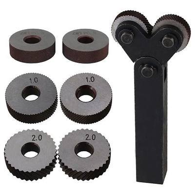 Rotating Head Knurling Tool Pitch Diagonal Coarse Linear Dual Wheels 0.5mm 1mm 2mm with 1.5mm Pitch Pack of 7