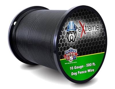16 Gauge Dog Fence Wire, 500 ft, Underground Boundary Wire, Heavy Duty | 500-ft continuous spool; polyethylene jacket, UV-resistant, direct-burial; fits Extreme Dog Fence, PetSafe Compatible