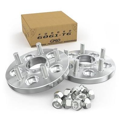 CMO 15mm 5x120 Wheel Spacers 66.9mm M14x1.5 Studs 2PCS Hubcentric | Forged 6061-T6, 10.9 Grade Studs, For 2010-2026 Camaro,2014-2020 Impala, Corvette C8, 2008-2019 CTS, 2020-2023 CT5