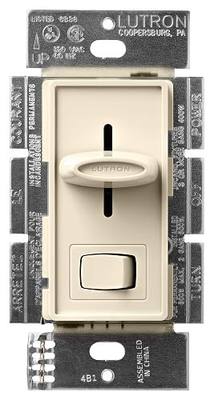 Lutron Skylark Preset Dimmer Switch, 600-Watt, Single-Pole, S-600P-AL, Almond