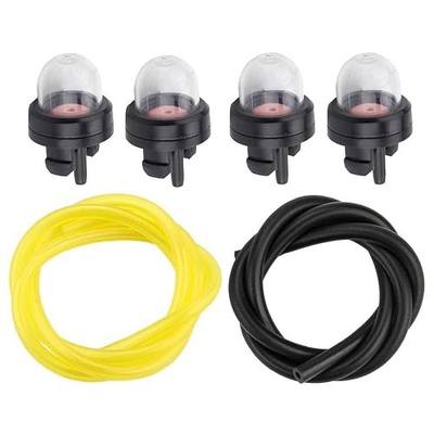 Hipa 4 Pack 12318139130 Primer Bulb w Fuel Line for Chainsaw Small Engines | Echo CS400 CS310 CS300 CS305 CS340 CS370 CS3450 CS450 Husqvarna Poulan Ryobi Craftman Stihl Homelite Trimmer Weedeater Blower
