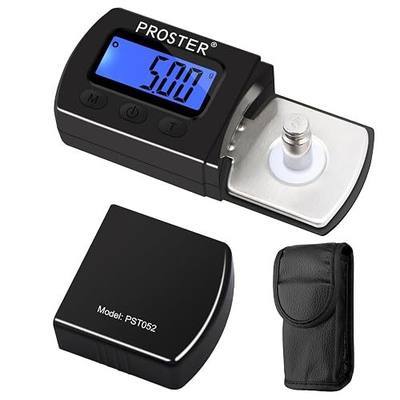 Proster Turntable Stylus Force Tracking Scale - Phono Turntable Cartridge Pressure Gauge 5g/0.01g Tone Arm Scale Record Stylus Alignment with LCD Backlight