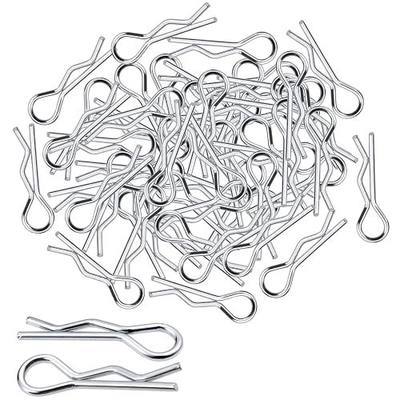 Hobbypark 1/18 Body Clips Small Bent Springy R Pins for WLtoys A949 A959 A969 A979 A959-B A969-B A979-B RC Car Vehicles Replacement (50-Pack)