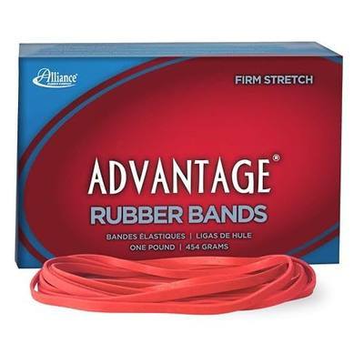 Alliance Red Packer Bands, Size #170 (7" x 1/4"), Approx. 90 Bands, 1 lb. Box, Red (97705)