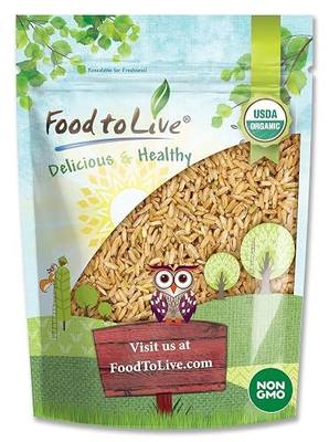 Food to Live - Organic Brown Basmati Rice, 2 Pounds Non-GMO, Whole Grain, Long-Grain Rice Variety, Fragrant, Kosher, Vegan, Bulk. Less Starch Content. High in Dietary Fiber.