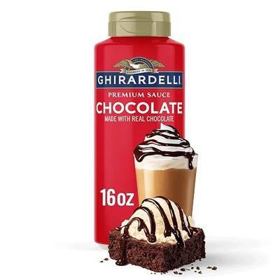 GHIRARDELLI Premium Dessert Sauce 16 oz Bottle, Chocolate – Rich Dessert & Coffee Topping Made with Real Chocolate