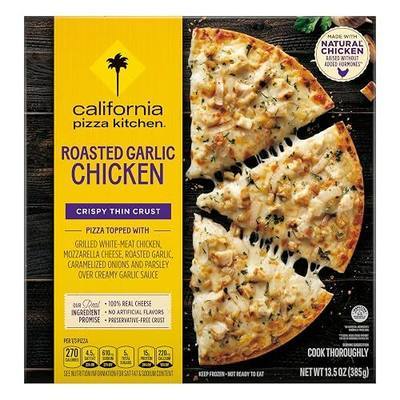California Pizza Kitchen Roasted Garlic Chicken Frozen Pizza, 13.5 oz | Crispy thin crust; roasted garlic chicken; 13.5 oz