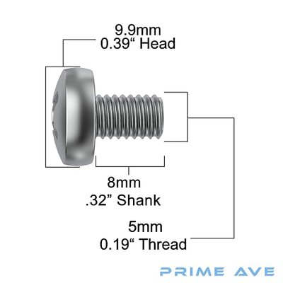 Stainless Steel License Plate Screws for License Plates, Frames, Covers - Front/Rear Rust Proof Car Tag Screws - Licence Plate Screw Set Compatible with BMW (Pack of 8)