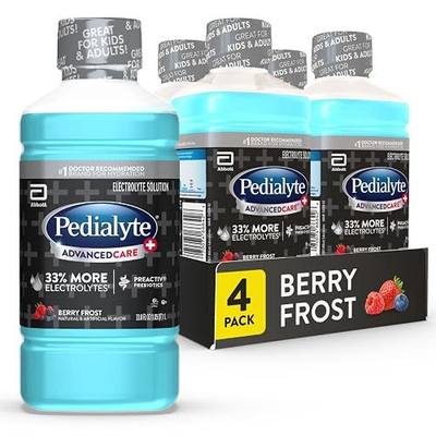 Pedialyte AdvancedCare Plus Electrolyte Hydration Drink, Berry Frost | Hydration drinks for adults and kids to restore electrolytes when they are dehydrated due to vomiting, diarrhea, fever or flu