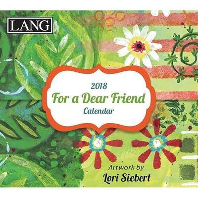LANG - 2018, 365 Daily Thoughts Box Calendar - "for A Dear Friend", Artwork by Lori Siebert - 2018, Daily Inspirational Quotes in Tear-Off Format, 3.4" x 3.3" x 1.6"