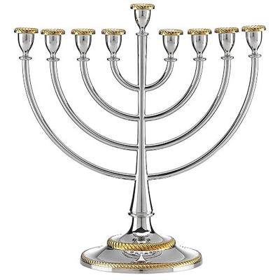 Reed & Barton Roseland Judaica Collection, Decorative Judaica Tabletop & Holiday Décor, Menorah