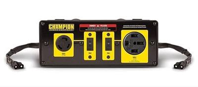 Champion Power Equipment 50-Amp ParaLINK Parallel Kit for Linking Two 2500-Watt or Higher Inverter Generators, RV Ready | Links two 2500W or higher Champion inverters, 120V 50A RV outlet and 30A locking outlet, circuit breakers, RV ready