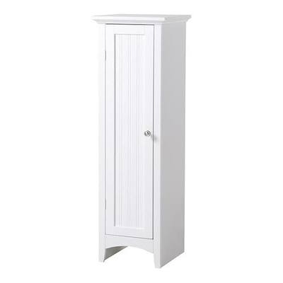 OS Home and Office Furniture 15" 1-Door Wood Kitchen Storage Pantry in White