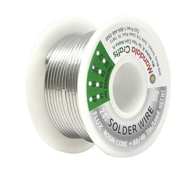 Mandala Crafts 1.5mm 60/40 Rosin Core Solder Wire for Electronics | 50g, 60-40 Lead Tin with Flux, for Soldering PCB, Circuit Boards, Stained Glass, Terminals, Connectors, Repairs