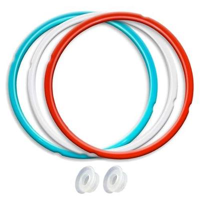Silicone Sealing Ring 3-Pack for 5Qt, 6Qt Pressure Cookers - Dishwasher Safe Food-Grade Replacement Gasket Compatible with Instant Pot Duo, Lux, Duo Plus, Ultra, Viva Models.