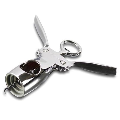 Vinturi Wing Corkscrew Wine Built-in Bottle Opener, Silver, one size (V9032)