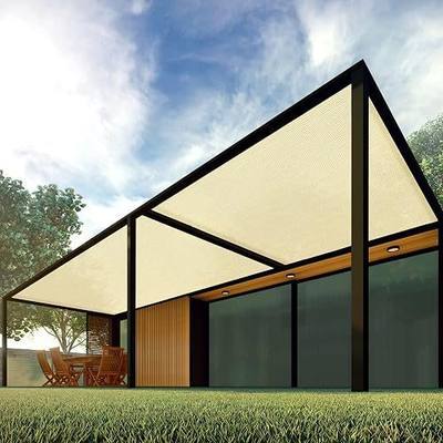 Patio 6' x 10' Sun Shade Fabric Roll 6/8/12 FT Shade Cloth for Patio, Outdoor Mesh Sail Sun Shades Canopy Replacement Pergola Cover for Backyard Deck Porch, Beige