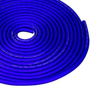 15 FT 4 AWG GA Full Gauge Battery Power Cable Ground Wire Frost Blue OFC Copper