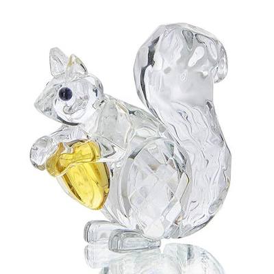 Crystal Squirrel Figurine Paperweight Table Centerpiece Decor | Crystal Animal Squirrel Collectible Figurine Paperweight Ornament for Table Desk Shelf Home Office Centerpiece Display Gift
