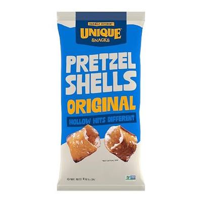 Unique Snacks Pretzels, Hollow, Original Shells, 10 Oz Bags, Pack of 3 | Homestyle Baked, Crunchy Crisp Texture, Vegan, OU Kosher, Non-GMO, No Artificial Flavor
