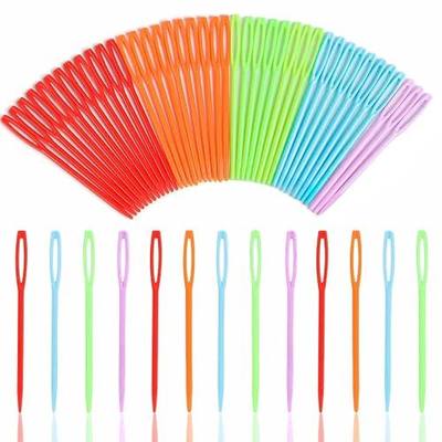 LoveInUSA 100PCS Yarn Needles for Kids & Beginners, 2.7inch Large Eye Plastic Knitting Sewing Needles for Crochet, Weaving, Tapestry, Christmas Craft Gifts, DIY Sewing Handmade Crafts