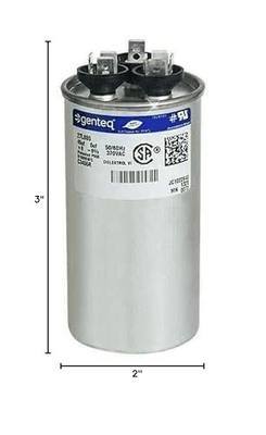 Genteq c3455r GE Round Capacitor 45 5 uf MFD, 97F9895, Z97F995, 97F9895BZ3, 27L880, 370V