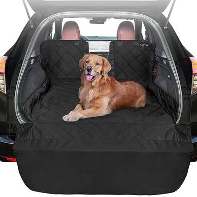KULULU Patended Cargo Liner with Mesh Window for Cars and SUVs. Waterproof Material, Non Slip Backing, Extra Bumper Flap Protector, Large Size 55"X82" - Universal Fit