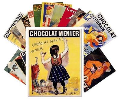 Vintage PostCards 24 pcs Chocolate Vintage Poster Ads Adverts